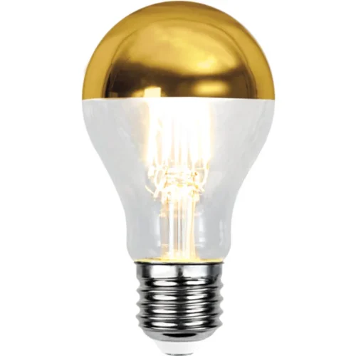 A19 Gold Half Chrome Mirror Bulb