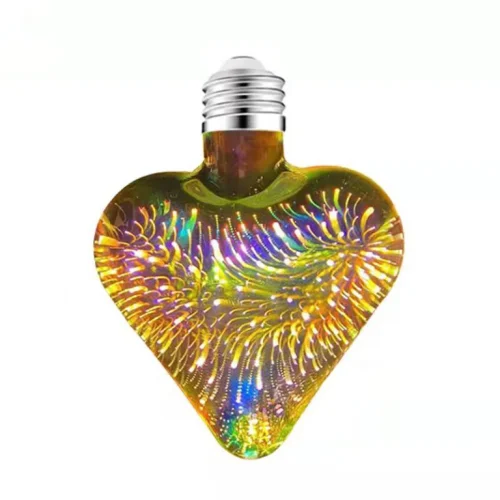 Heart 3D Firework LED Bulb